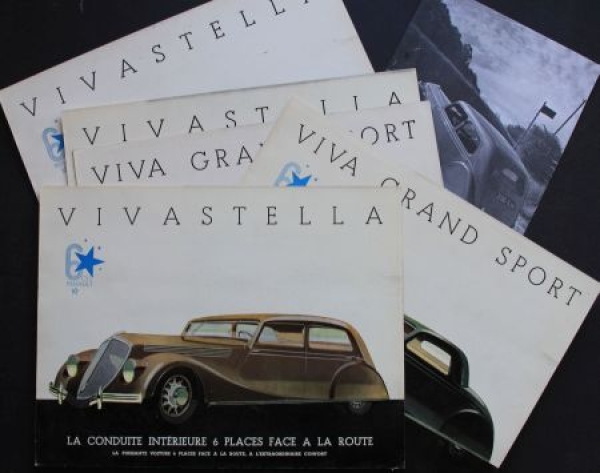 Renault Vivastella Grand Sport 6 Cylinder Modelprogram 1934 six Doisneau Carbrochure-Sheeds (7738)